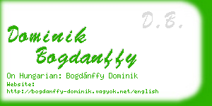 dominik bogdanffy business card