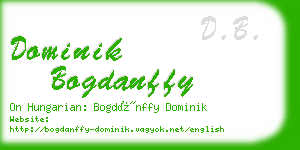 dominik bogdanffy business card